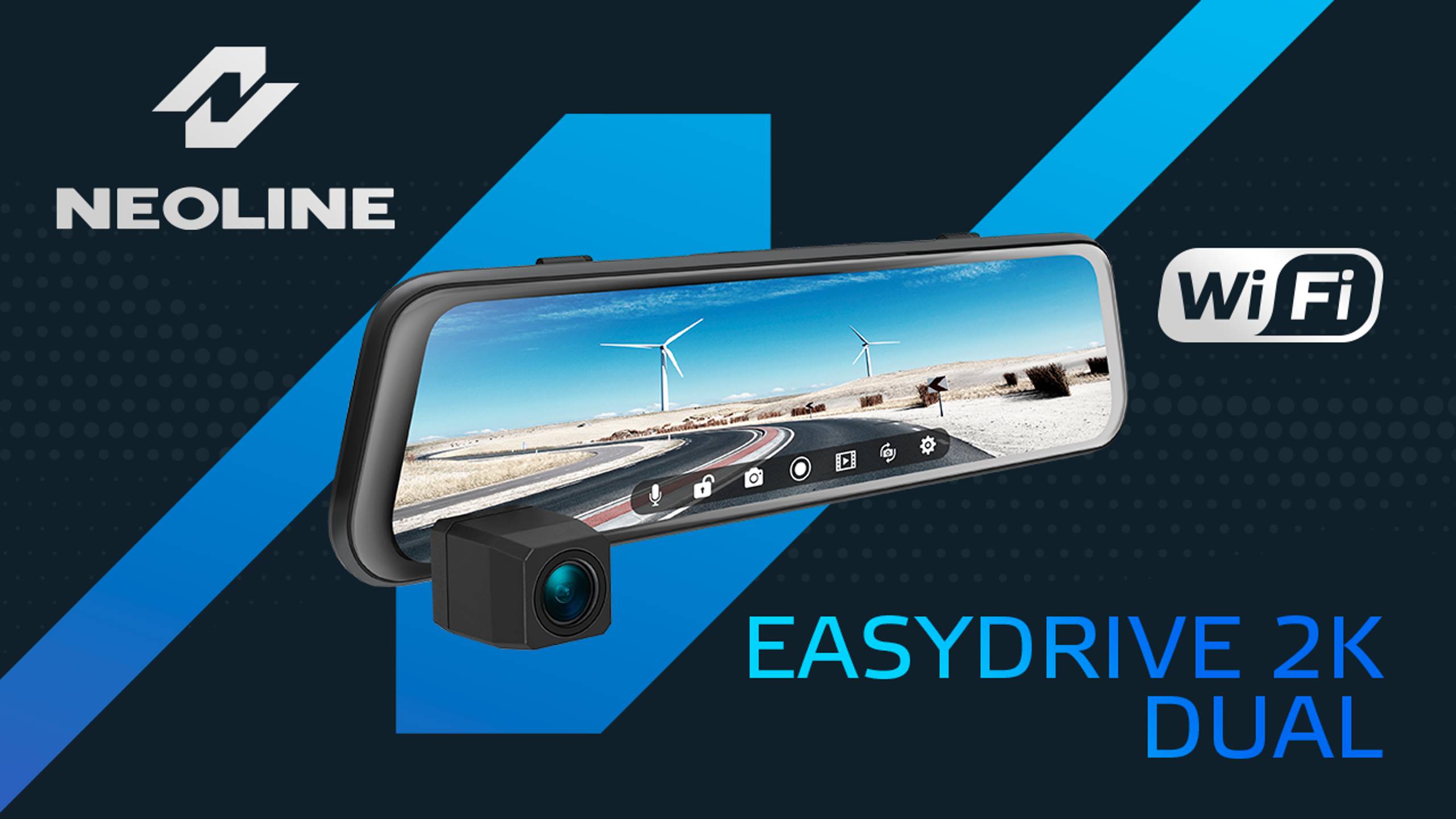 Обзор NEOLINE EASYDRIVE 2K Dual – видеорегистратор-зеркало с 2K съемкой и дополнительной камерой