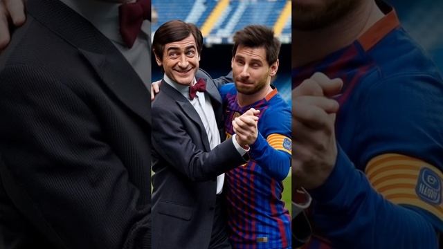 Messi and his friend having fun together