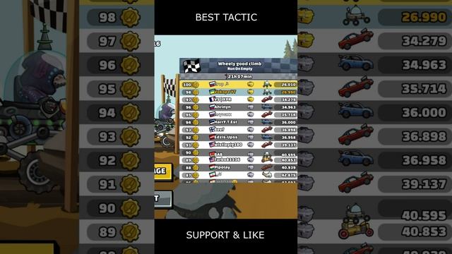 ⚠️ NEW Community Showcase ⚠️ (Wheely Good Climb) - Hill Climb Racing 2 #shorts #hcr2