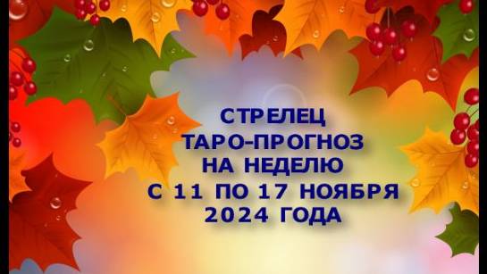 СТРЕЛЕЦ ТАРО-ПРОГНОЗ НА НЕДЕЛЮ С 11 ПО 17 НОЯБРЯ 2024 ГОДА