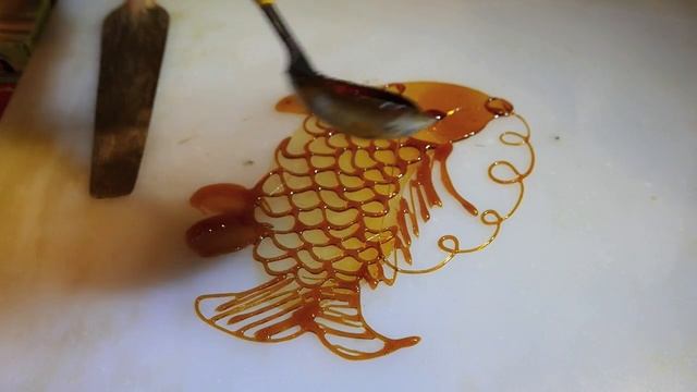 Sugar Painting in Chengdu China _ Koi Fish