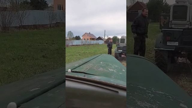 ГАЗ тащит ЗИЛ  плохо тащит, потому что я сорвала задний мост  есть у кого лишний на 63й?  #зил157