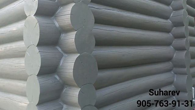 Шлифовка деревянного дома, краска пинотекс экстрим Pinotex Extreme One