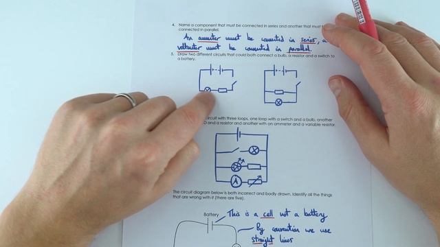 Drawing Circuits - GCSE Physics Worksheet Answers EXPLAINED