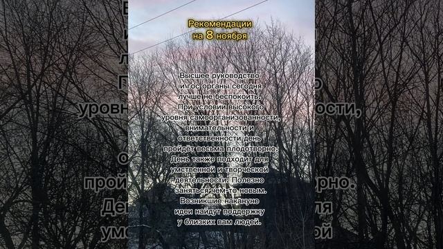 Гороскоп на 8 ноября. #гороскоп #ноябрь