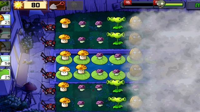 Plants vs Zombies - уровень - FOG - 7