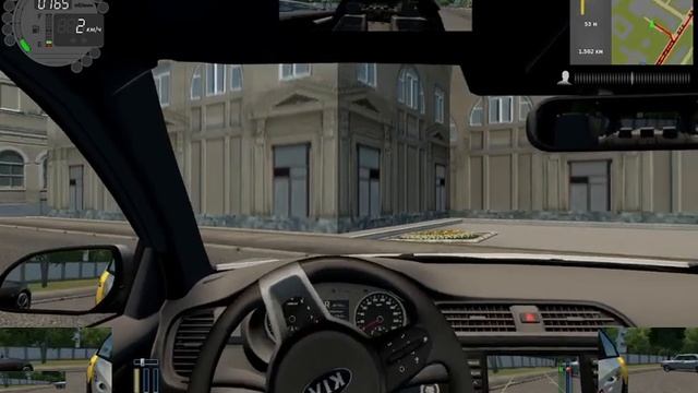 Молодой пацан таксует в City Car Driving.