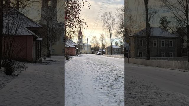 г. Тотьма первый  снег