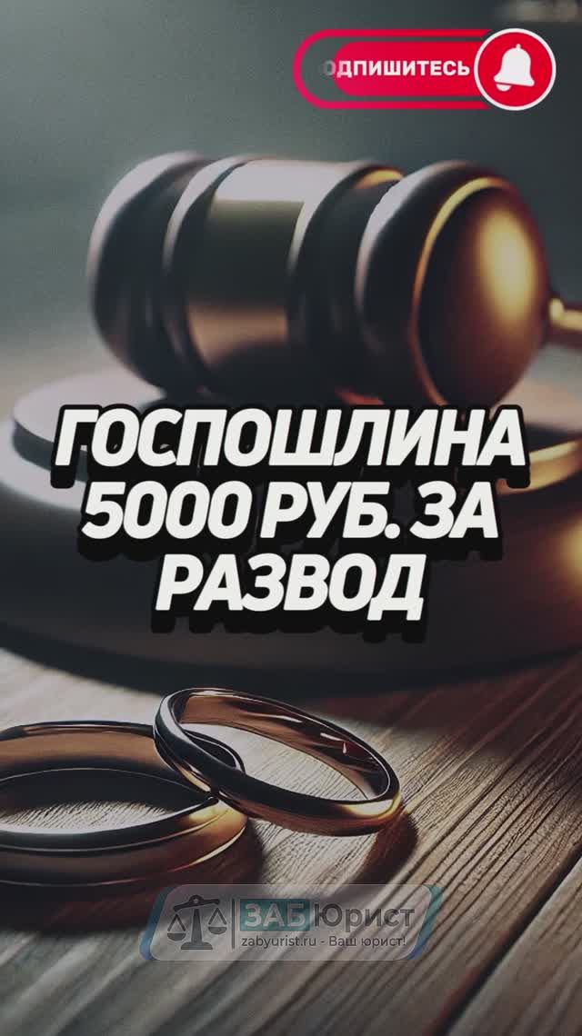 Госпошлина 5000 руб. за развод 👩🏼⚖️