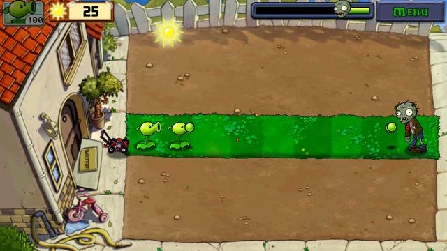 Plants vs. Zombies FREE прохождение 1 раунд