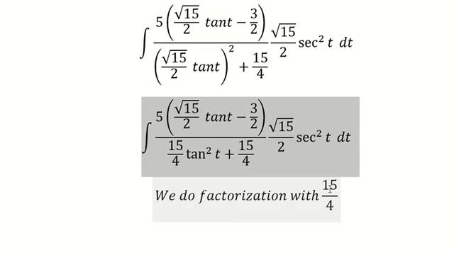 Calculus Help: Integral of ∫ 5x/(x^2+3x+6) dx - Integration by trigonometric substitution