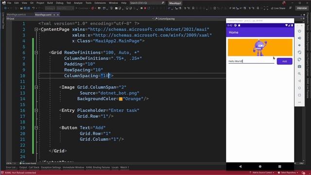 Создание пользовательского интерфейса .NET MAUI с помощью XAML [4 из 8] | .NET MAUI для начинающих