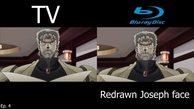 JJBA Part 3 Ep 4-6 TV vs Blu ray