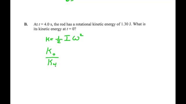 Rotational Kinetic Energy Problem 1