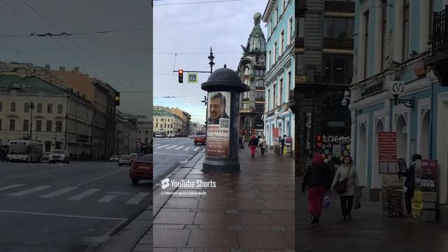 Санкт-Петербург. 08.11.2024. Невский проспект у выхода из метро к каналу Грибоедова.Видео зарисовка