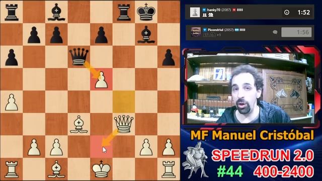 400 a 2400 ELO ♟️ Chesscom❗ Speedrun Ep. 44