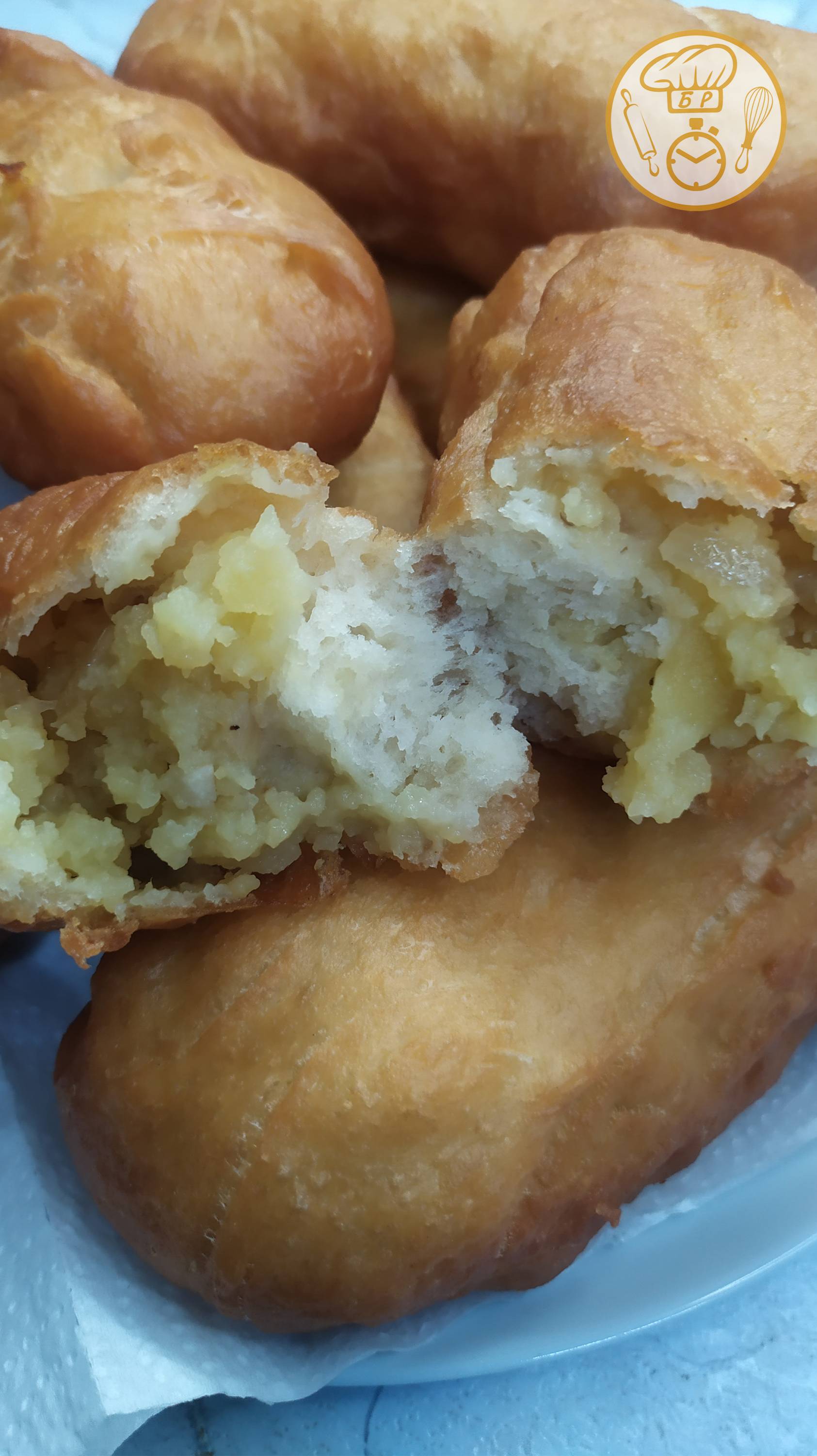 Воздушные пирожки, простейший рецепт