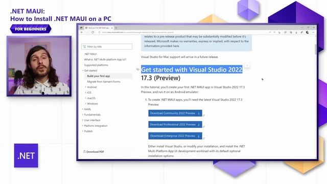 Как установить NET MAUI на ПК 2 из 8  NET MAUI для начинающих