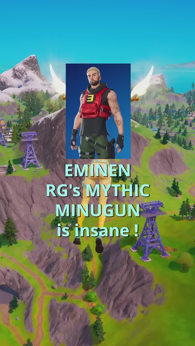 Fortnite Eminem vibes | Rap God Mythic Minigun is INSANE! #shorts