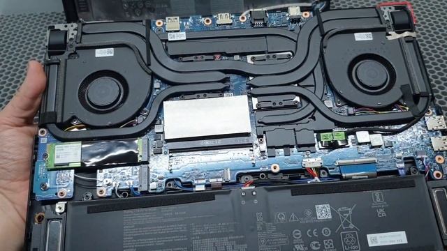 Разборка и система охлаждения ноутбука ASUS ROG STRIX G15 G513 с видеокартой RTX 3060