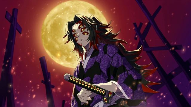 Кокушибо на Фоне Луны | Kokushibou | Full Moon | Kimetsu No Yaiba - Живые Обои