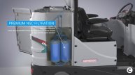 Comac Non Stop Cleaning – Scrubbing machine water recycling technology explained