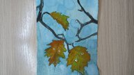 Осенние листочки / Акварельный рисунок