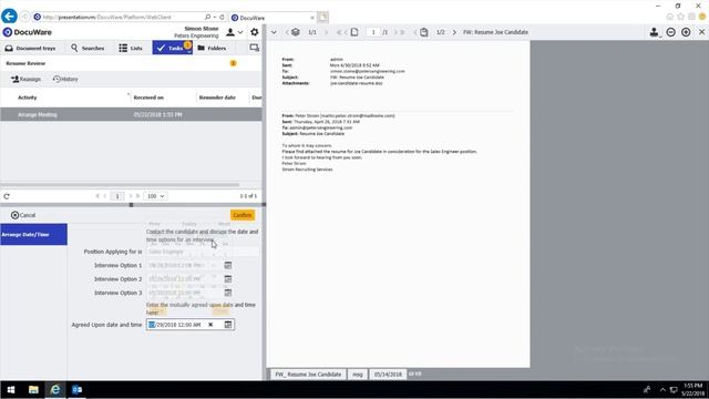DocuWare Kinetic Solution for Employee Management