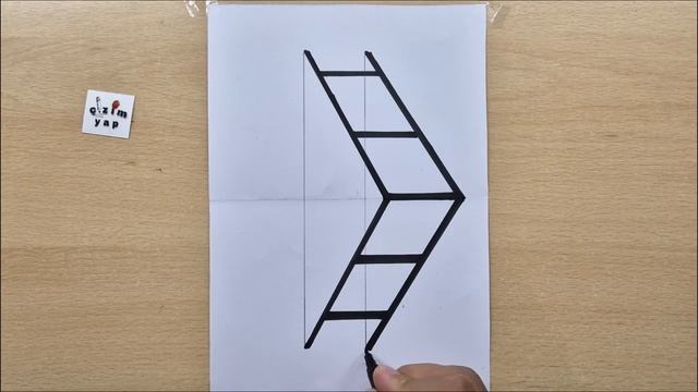 very easy 3d drawing stairs on paper for beginners