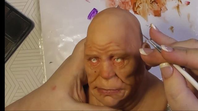👴КАК СЛЕПИТЬ ЛИЦО И ГОЛОВУ КУКЛЫ 👴 КОЛОРИТНЫЙ МУЖИК 👴ЧАСТЬ 5 РОСПИСЬ ЛИЦА   ЛЕПНИНА Кукольная ака