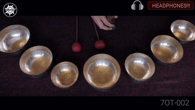 7OT 002 Коллекционный акустический набор 7 поющих чаш Healingbowl® Luxury Old Tibet