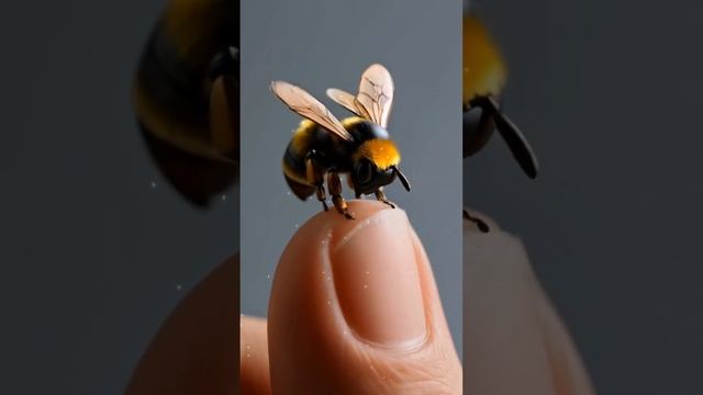 🐝Робопчелы на человеческом ногте 🐝