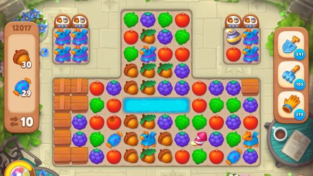 GardenScapes уровень 12017 без бустеров