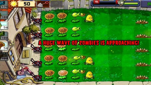 Plants vs Zombies - уровень - DAY - 3 [ADVENTURE-2]