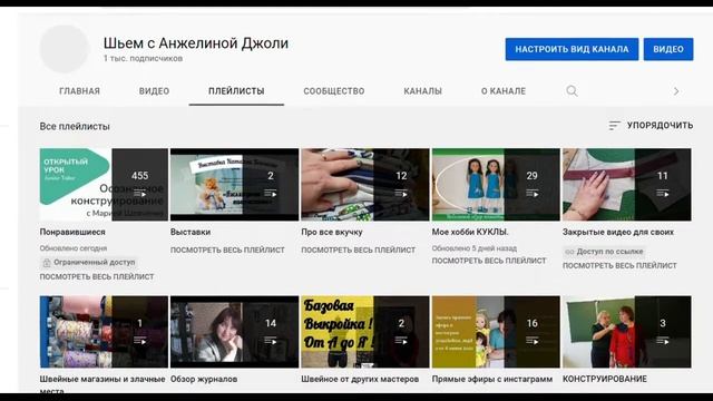 1000 подписчиков на канале Шьем с Анжелиной Джоли. Маленький первый юбилей канала.Спасибо за интерес