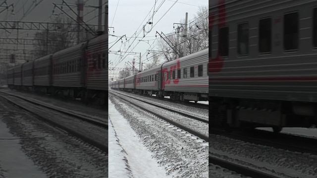 Электровоз ЧС2К-729 (ТЧЭ-10) со скорым поездом №141Г Чебоксары - Москва.