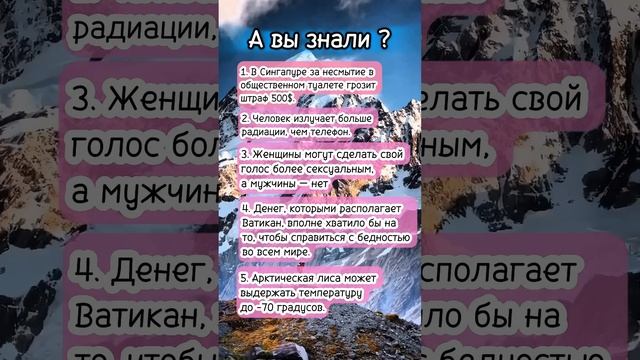А вы знали? #интересныефакты
