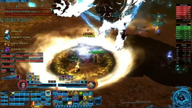 SWTOR PvE 4.2 - Serenity Shadow - Hard Mode Temple of Sacrifice (Mar 29, 2016)