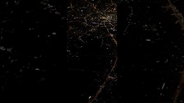 Москва ночная с самолёта.
