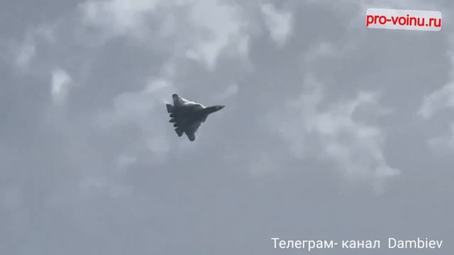 Искусство высшего пилотажа на истребителе Су-57 в исполнении заслуженного летчика-испытателя РФ Серг