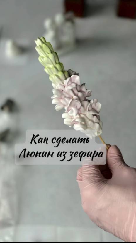 Как сделать люпина из зефира от @zefir_flowers_love