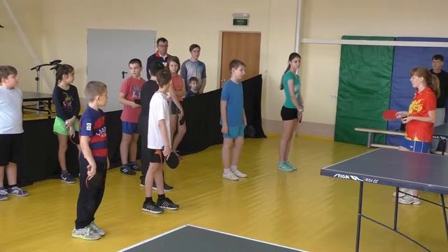 Открытый урок по настольному теннису. Спорткомплекс в центре. Миллерово. 05.03.2016
