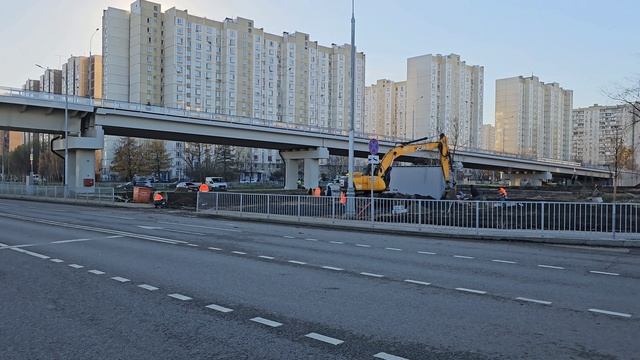 Завершение строительства путепровода через пути МЦД-1 в районе станции Бескудниково (ноябрь 2024)