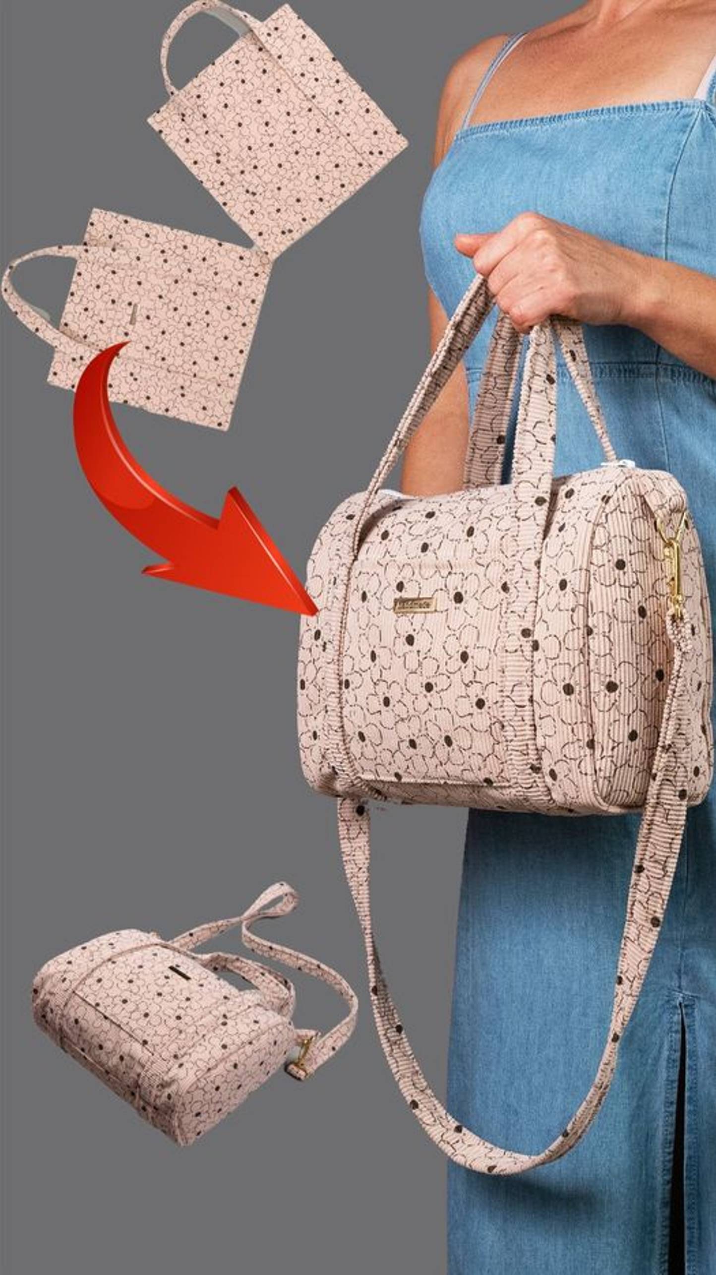 Вы удивитесь, как легко можно сшить сумку через плечо!👜✂️