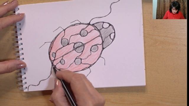 Божья коровка Удачи. Для тех кто любит рисовать в тишине  Извините за такой звук, завтра звук будет