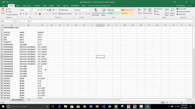 Tekla Report Editor Part 2 of 3