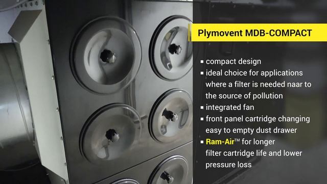 MDB-COMPACT filter unit connected to a multiple arm system