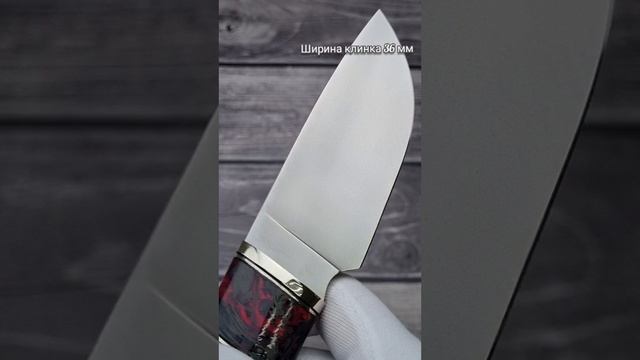 📌Нож Разделочный сталь К390 , рукоять карбон, карельская берёза, ножны.