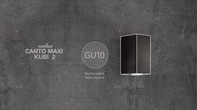 Canto Maxi Kubi 2 wall lamp in black from Nordlux