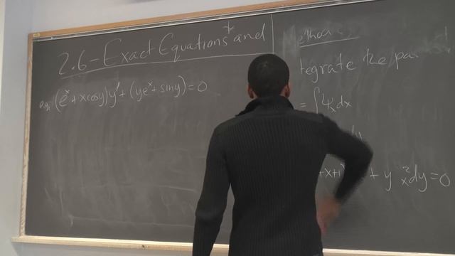 Math 391 Lecture 6 - Exact Equations and Reduction of Order